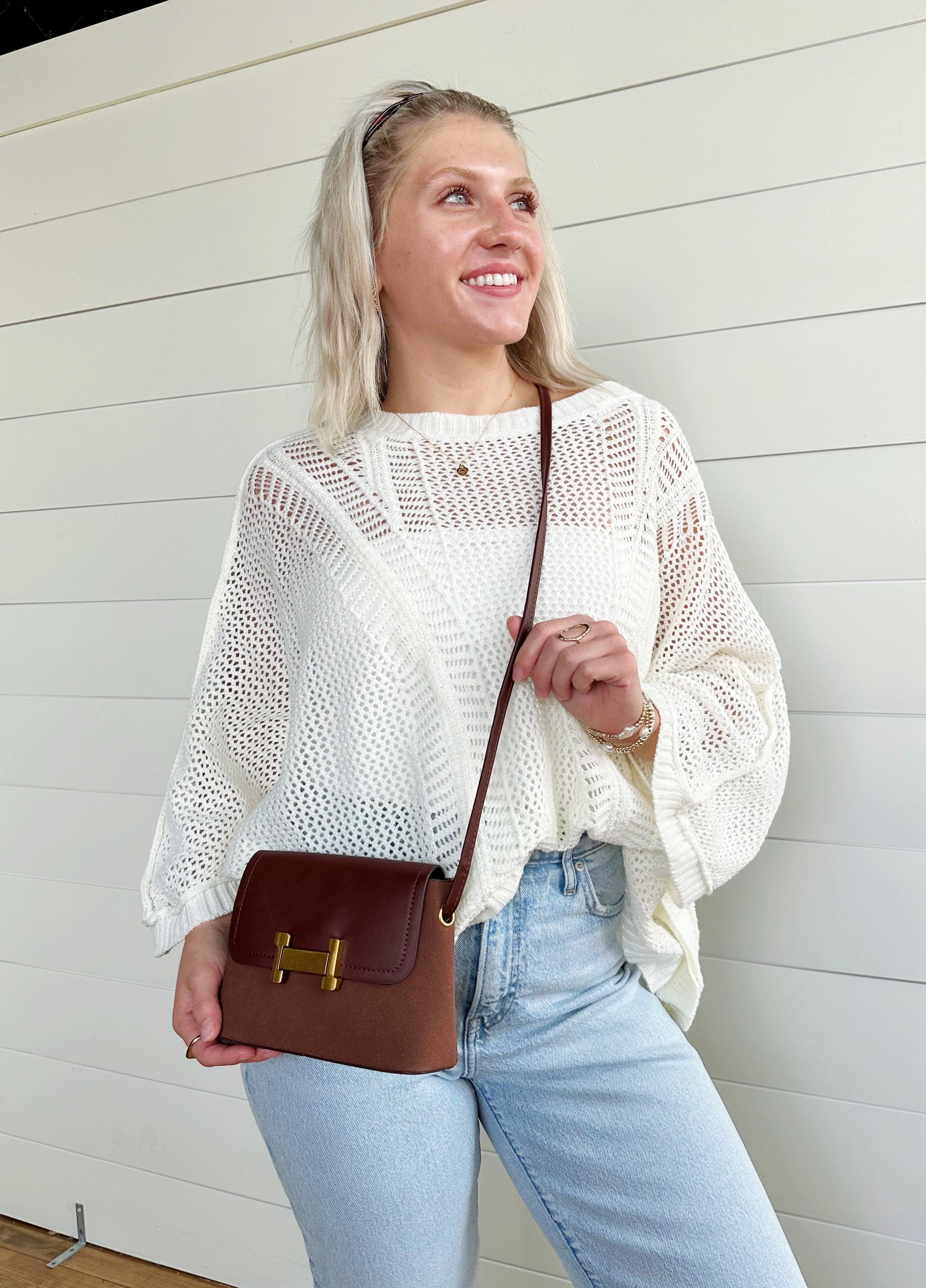 Faux Leather Cross Body Bag - Infinity Raine