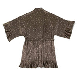 Bella Ruffled Heart Robe In Brown - Infinity Raine
