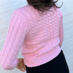 ASTR The Label Tops - Sweaters ASTR Pearl Button Cardigan In Pink