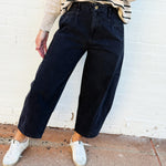 blu pepper Bottoms - Pants Barrel Capri Pants In Black
