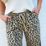blu pepper Bottoms - Pants Drawstring Barrel Pants In Leopard