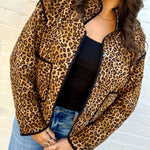 blu pepper Outerwear - Jackets & Coats Leopard Quilted Puff Jacket In Brown