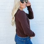 blu pepper Tops - Sweaters Gold Button Down Pocket Detail Knit Cardigan In Brown