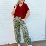 blu pepper Tops - Sweaters Split Neck Top In Red