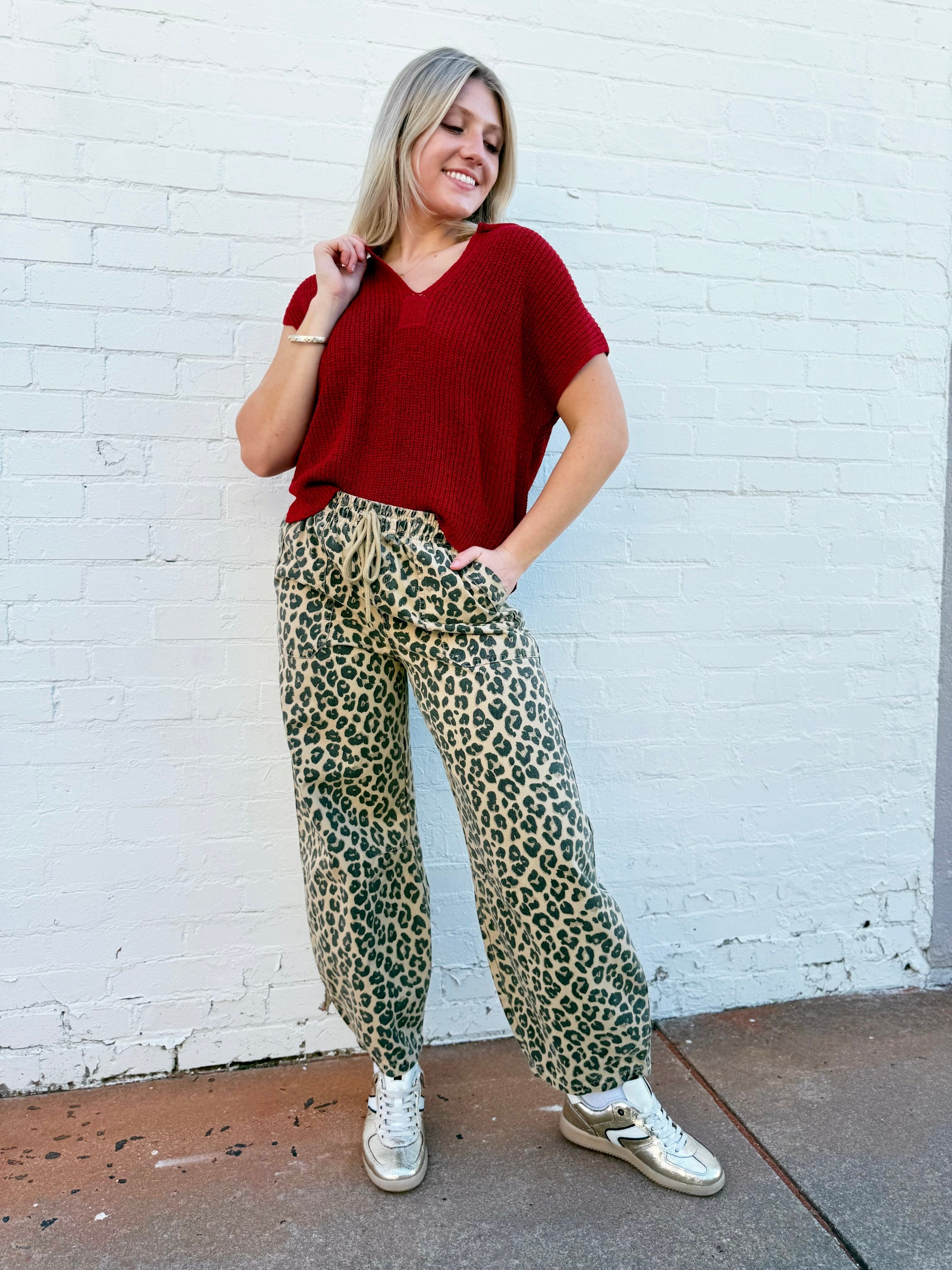 blu pepper Tops - Sweaters Split Neck Top In Red