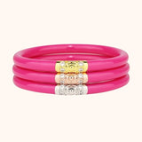 BuDhaGirl All Weather Bangles (Three Kings) In Epic Pink - Infinity Raine