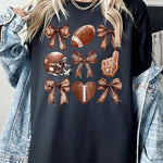 Football Graphic Tee In Black - Infinity Raine