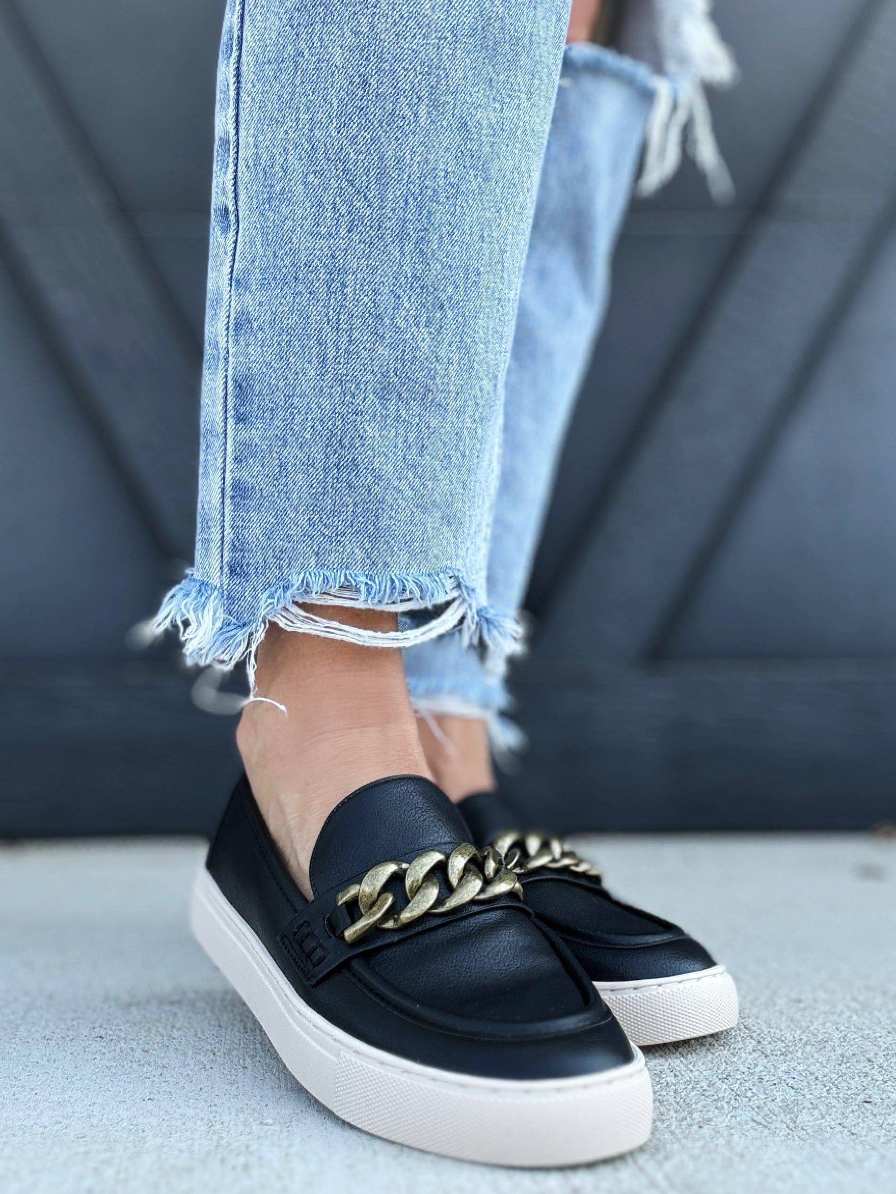 Corkys Chain Reaction Loafers In Black - Infinity Raine