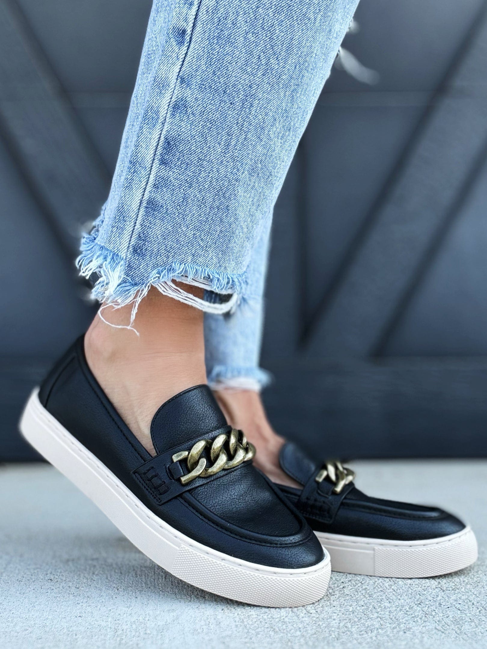 Corkys Chain Reaction Loafers In Black - Infinity Raine
