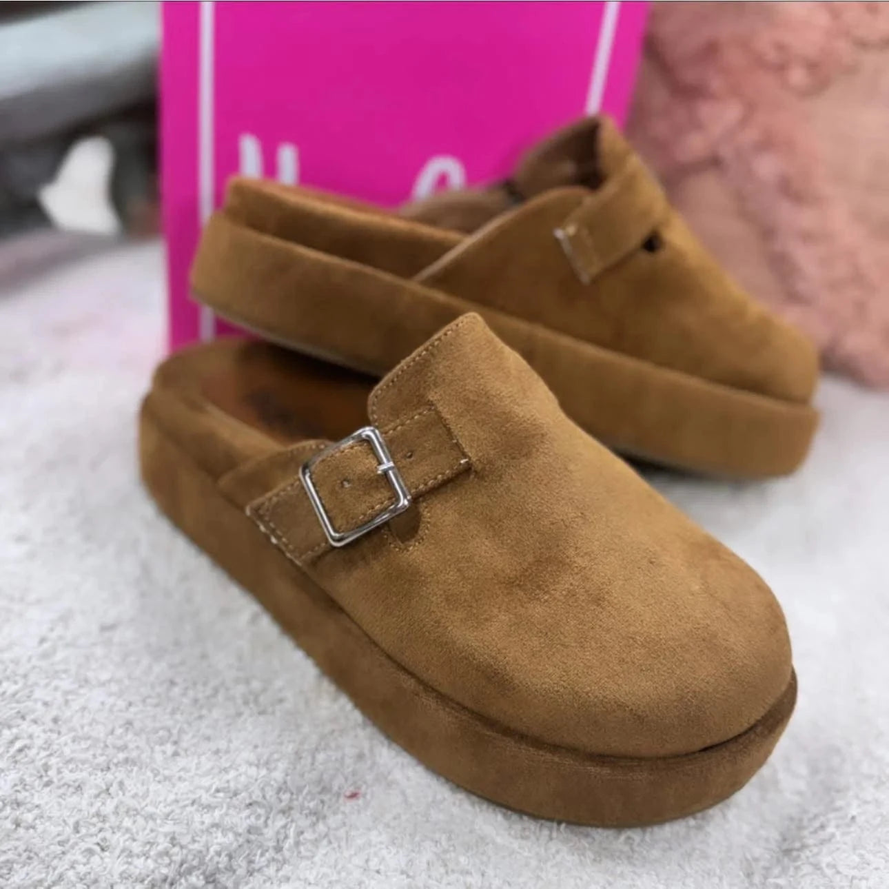 Corkys Holidaze Clogs In Tobacco Faux Suede - Infinity Raine