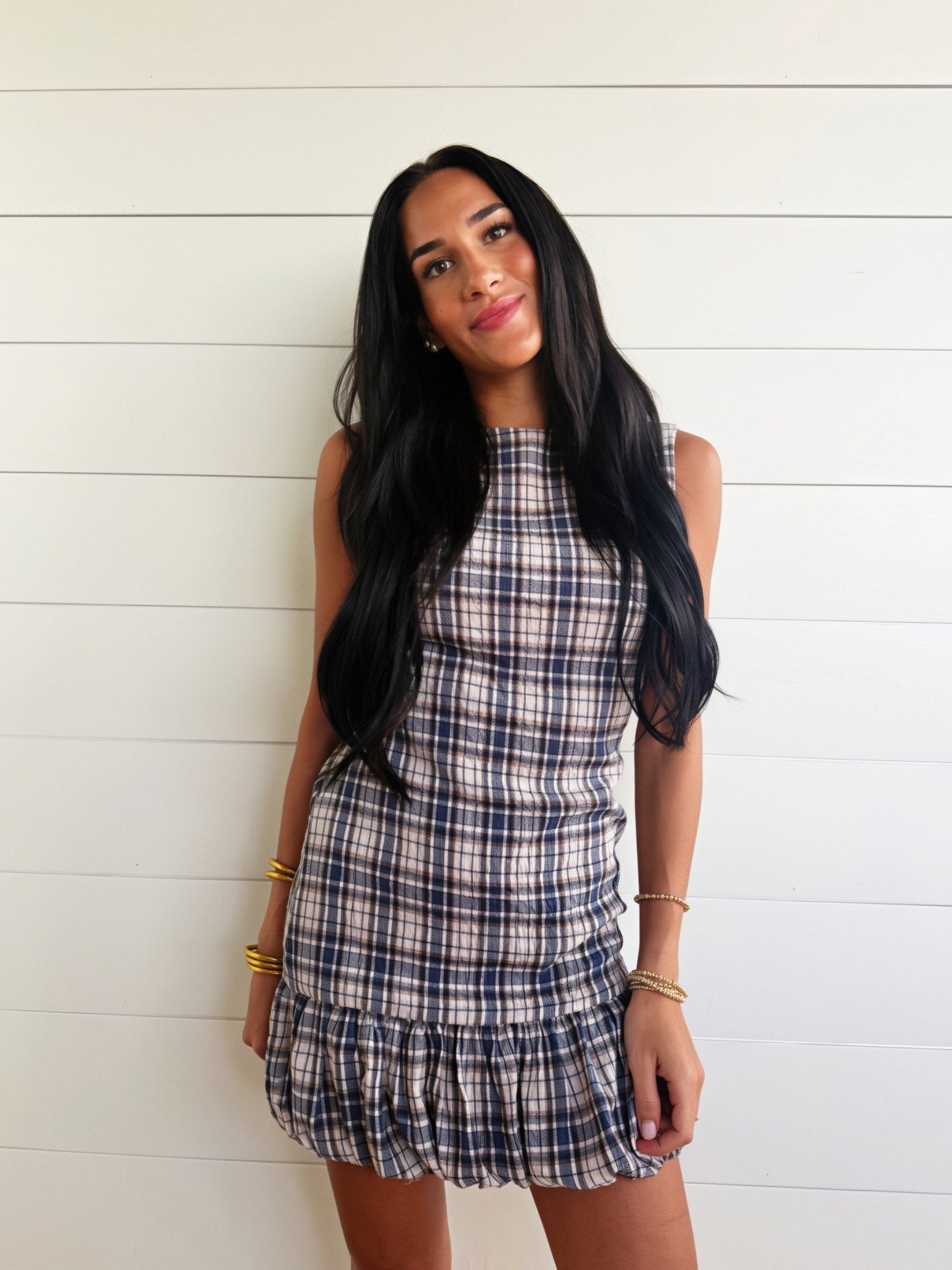 Cotswolds Bubble Dress In Blue Oak Multi M