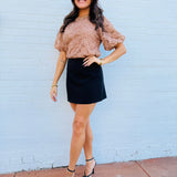 ee:some Tops - Blouses Sheer Floral Puff Sleeve Blouse In Coco