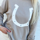ee:some Tops - Sweatshirts Horseshoe Pullover In Almond Milk
