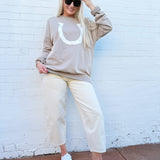ee:some Tops - Sweatshirts Horseshoe Pullover In Almond Milk
