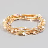 Multi Strand Stretch Bracelets In Multi and Gold - Infinity Raine