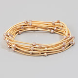 Multi Strand Stretch Bracelets In Taupe and Gold - Infinity Raine