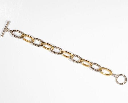 Cable Link Two Toned Bracelet - Infinity Raine