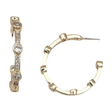 Fossick Imports Jewelry - Earrings Medium Gold CZ Hoop Earrings 87985910
