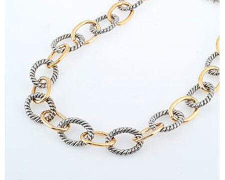 Large Link Two Tone Necklace - Infinity Raine
