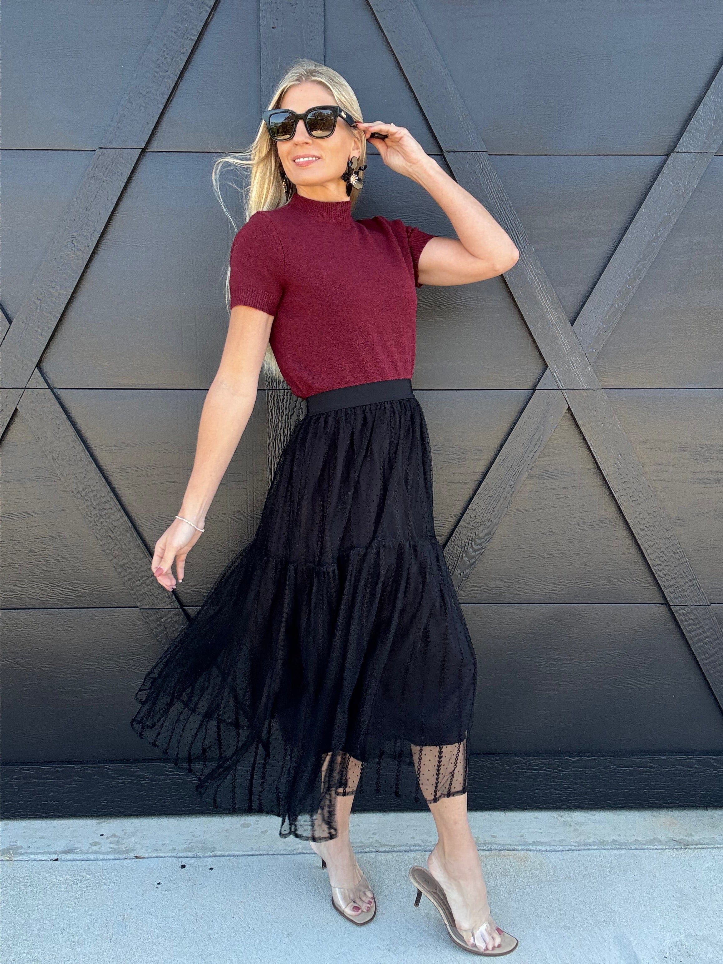 French Connection Tops - Blouses French Connection Vhari Top In Cabernet