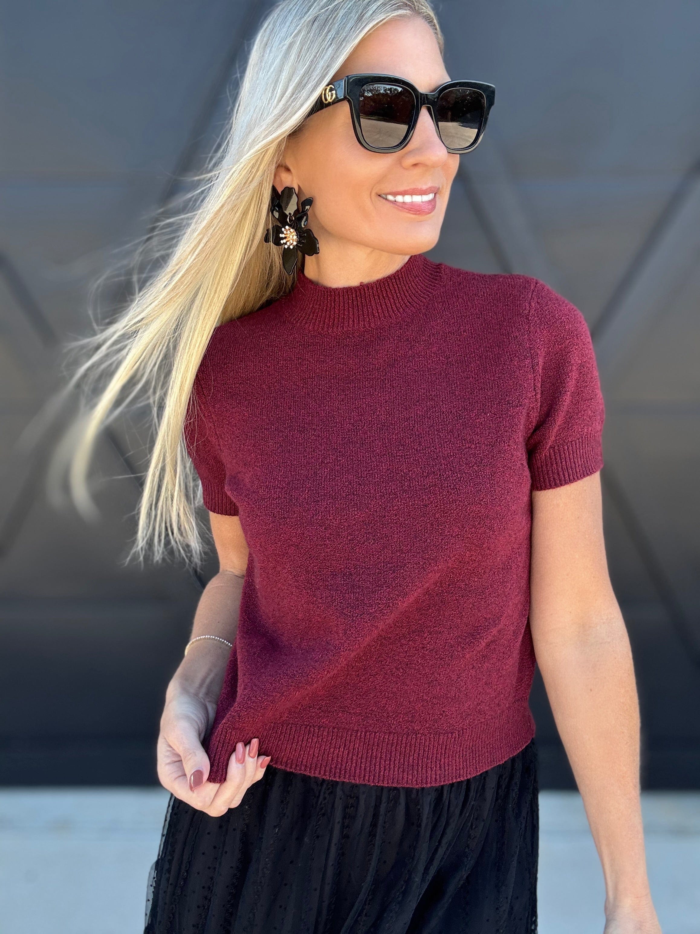 French Connection Tops - Blouses French Connection Vhari Top In Cabernet