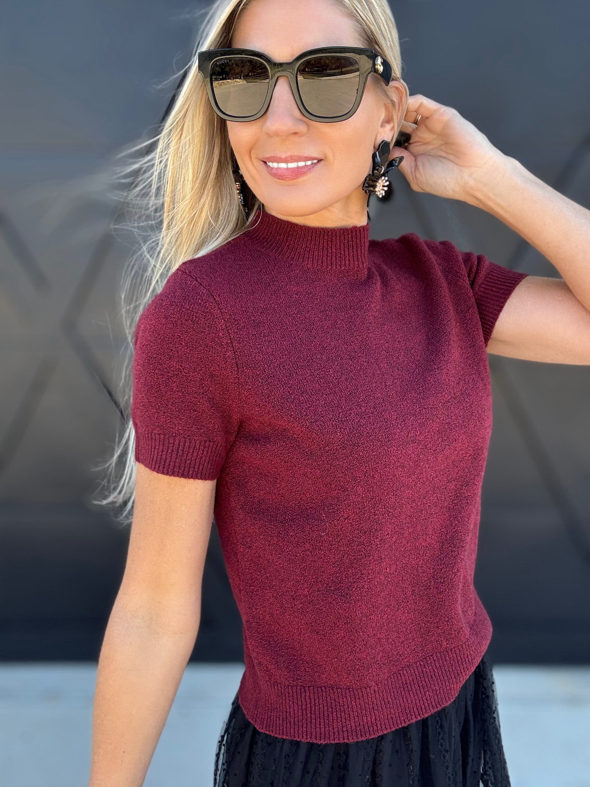 French Connection Tops - Blouses French Connection Vhari Top In Cabernet