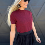 French Connection Tops - Blouses French Connection Vhari Top In Cabernet