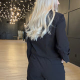 Hancock Manor Drawstring Shorts In Tocuyo Black - Infinity Raine