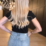 Hancock Bedford Crewneck Bodysuit In Black - Infinity Raine