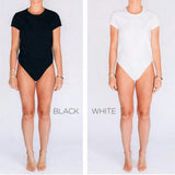 Hancock Bedford Crewneck Bodysuit In Black - Infinity Raine