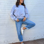 HYFVE Inc. Tops - Sweatshirts Star Patch Crewneck Sweatshirt In Heather Gray