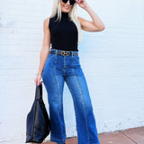 L.T.J Bottoms - Pants L.T.J. Paola Seam Line Jeans In Dark