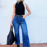 L.T.J Bottoms - Pants L.T.J. Paola Seam Line Jeans In Dark