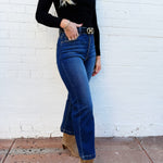 L.T.J Bottoms - Pants L.T.J Venice Almost Rigid Straight Crop Jeans In Dark