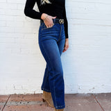 L.T.J Bottoms - Pants L.T.J Venice Almost Rigid Straight Crop Jeans In Dark