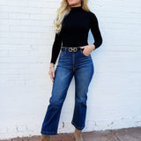 L.T.J Bottoms - Pants L.T.J Venice Almost Rigid Straight Crop Jeans In Dark