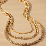 Mixed Chain Layered Necklace In Gold - Infinity Raine
