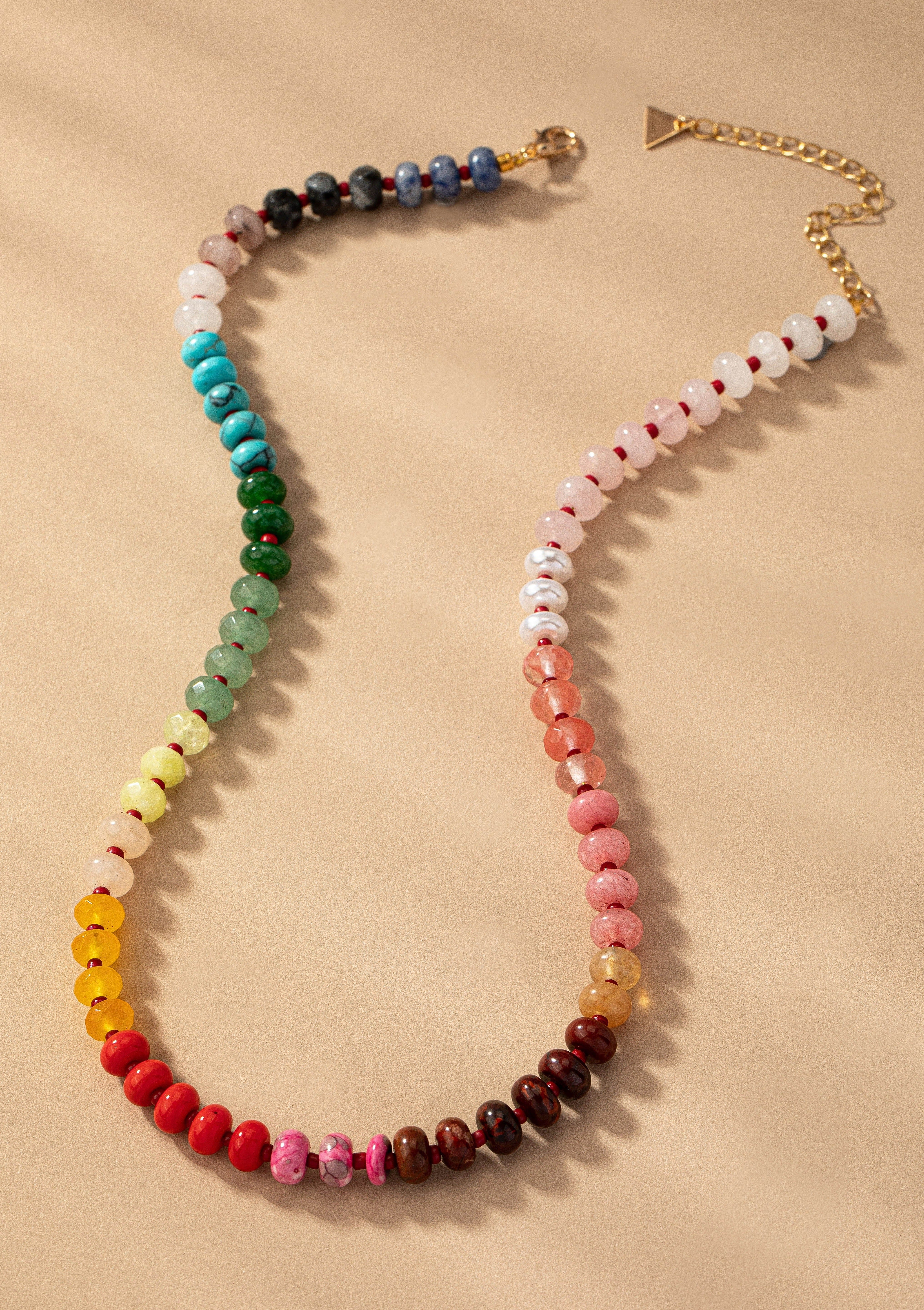Natural Agate Beaded Necklaces - Infinity Raine