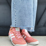 Retro Sport Sneaker In Salmon - Infinity Raine