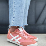 Retro Sport Sneaker In Salmon - Infinity Raine