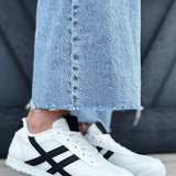 Retro Sport Sneaker In White - Infinity Raine