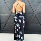 Lulus Dresses Cori Cross Back Maxi Dress In Black