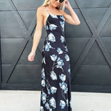 Lulus Dresses Cori Cross Back Maxi Dress In Black