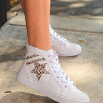 Stars And Stripes Sneakers-Leopard - Infinity Raine