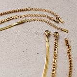 18K Chain Necklace Set In Gold - Infinity Raine