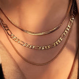 18K Chain Necklace Set In Gold - Infinity Raine