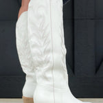 Next Level Cowgirl Boots In White - Infinity Raine