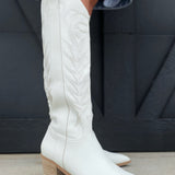 Next Level Cowgirl Boots In White - Infinity Raine