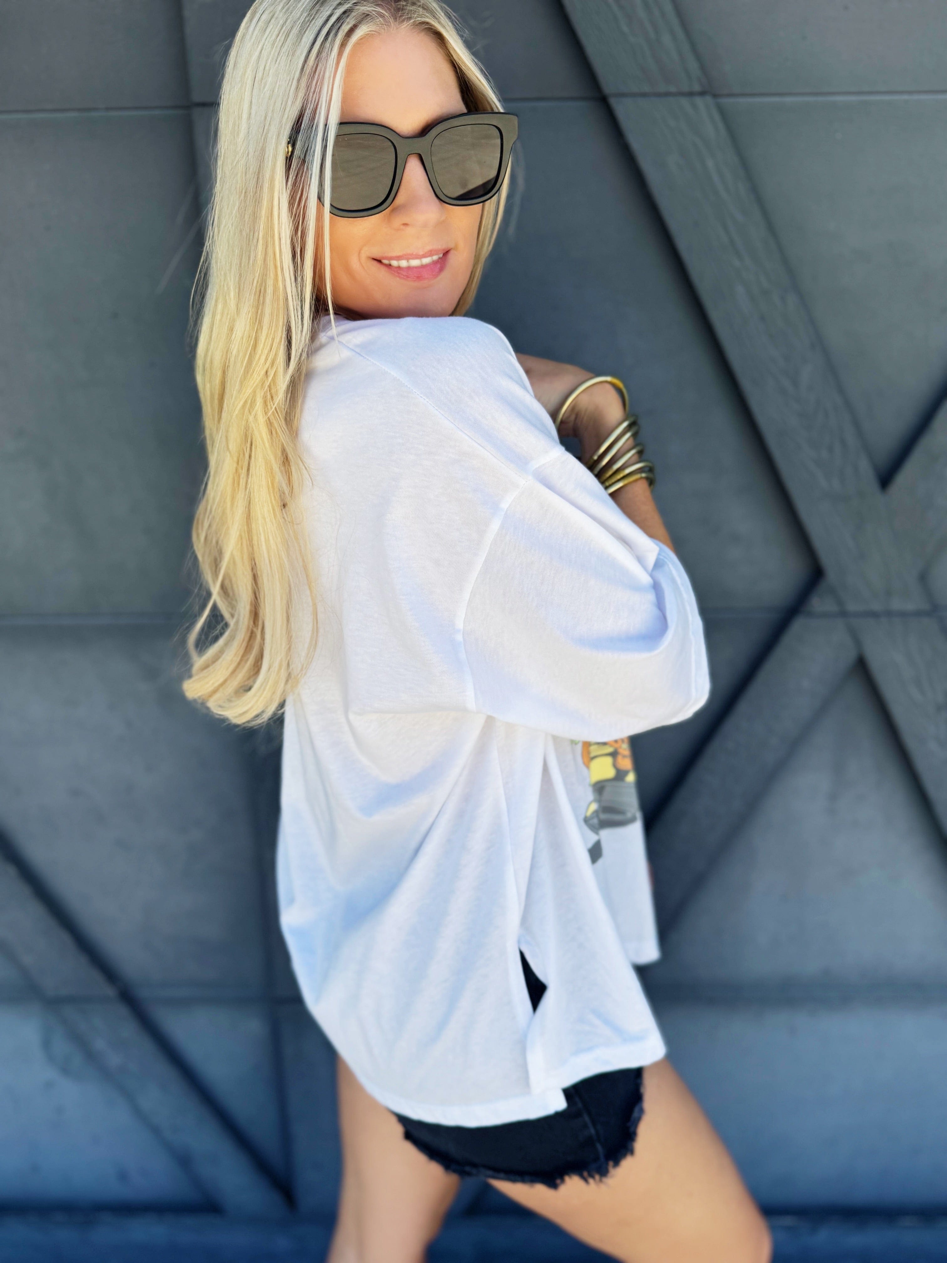 Saddle Up Tee In White - Infinity Raine