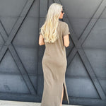 RicherPoorer Relaxed Tee Dress In Mocha - Infinity Raine